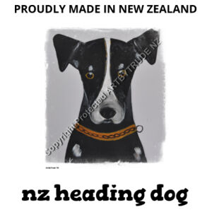 NZ Heading Dog - Tea Towel Design