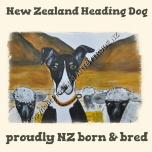 New Zealand Heading Dog with Sheep Design