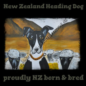 New Zealand Heading Dog with Sheep Design