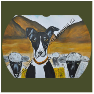 Heading Dog with Sheep Design