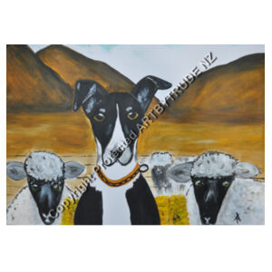 Heading Dog with Sheep Design