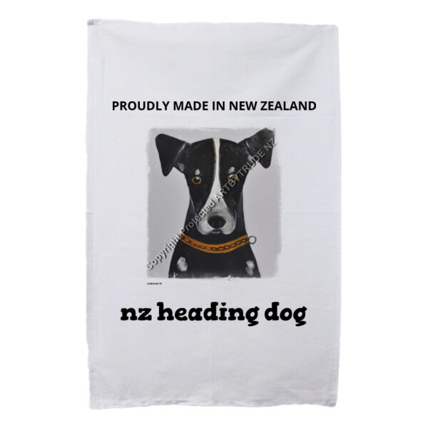 NZ Heading Dog - Tea Towel Thumbnail